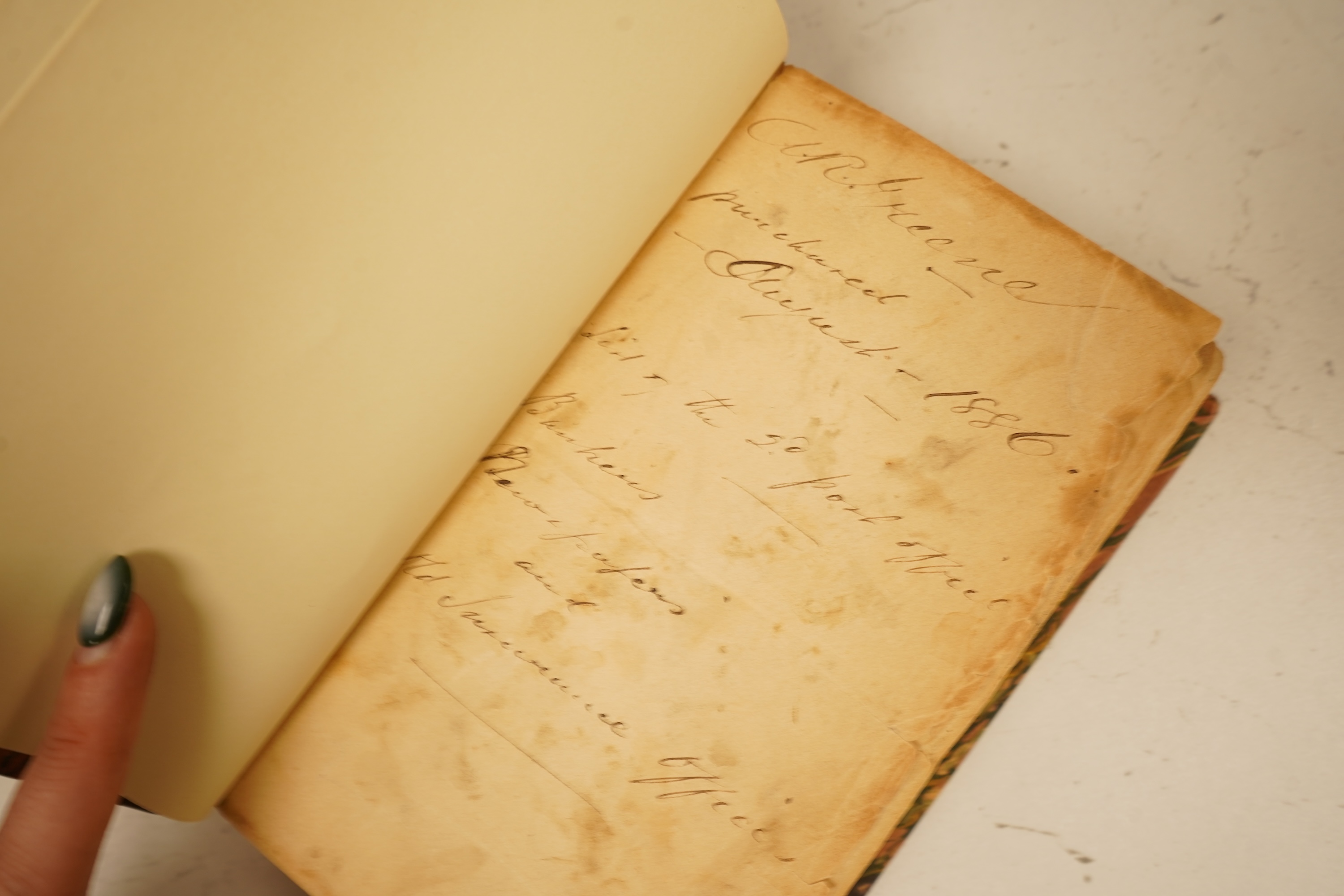 Critchett, B. - The Post Office and London Directory for 1832 ... newly rebound calf backed marbled boards, gilt ruled spine with red label, cr. 8vo.; Frederic Kelly's Post Office London Directory, 1849 ... folded plan;